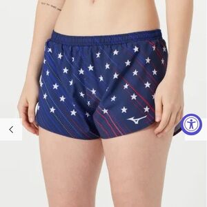 Mizuno Women’s Summer Patriot American Flag Running Shorts. Small